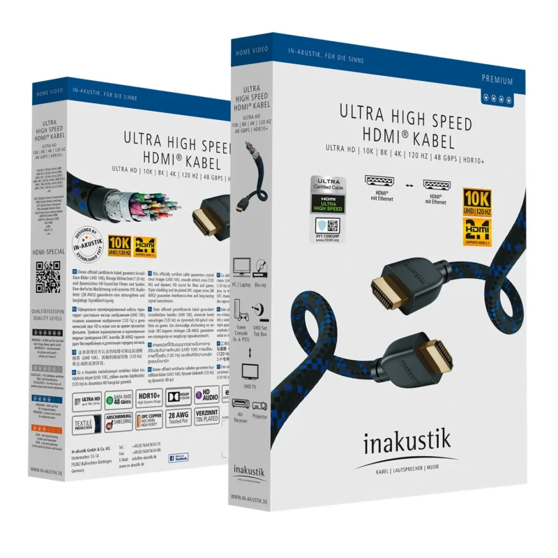 In-AKUSTIK|Câble HDMI 2.1 ultra haute vitesse (Premium) – Image 3